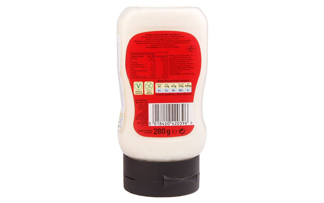 Mexican Discovery Soured Cream Topping - Mild   Bottle  280 grams